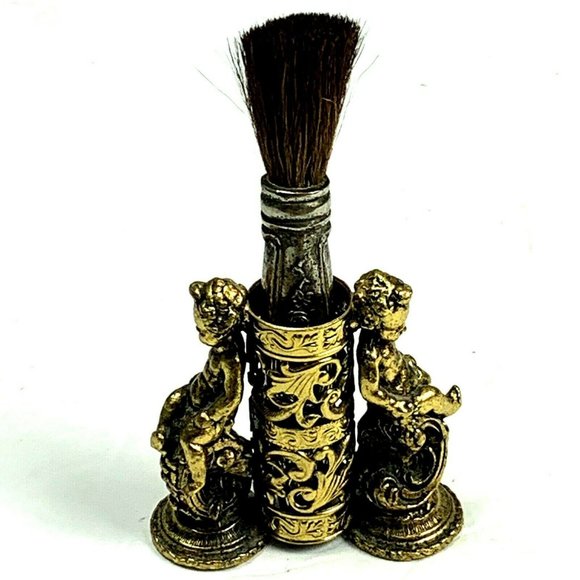 Vintage Stylebuilt Vanity Cherub Angel Perfume Lipstick Brush Holder Accessory - Picture 9 of 9